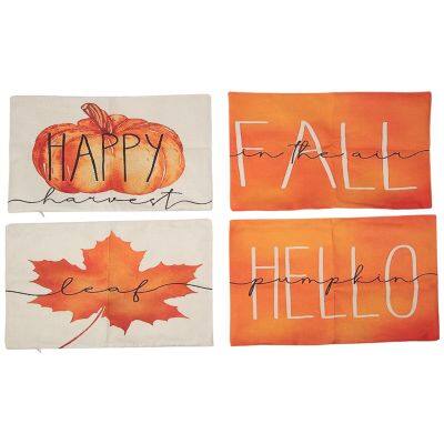 Fall Decor Maple Leaf Throw Pillow Covers, 12 x 20 Pillows Autumn Thanksgiving Cushion Case for Sofa Couch Set of 4