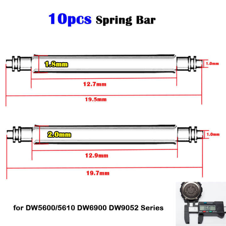 10pcs 16mm Watch Spring Bars 2mm 1.8mm Diameter Link Pins for Ca sio