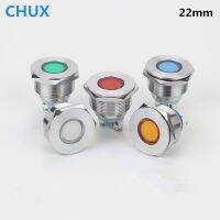 22mm LED Metal Indicator Light Flat Head With screw welding feet 3v 12V 24V 48V 110V 220v Colorful Switch waterproof Signal Lamp