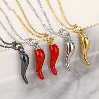 Timlee N050 Europe And America New Personality Simple Pepper Titanium Steel Pendant Necklace  Jewelry Wholesale.