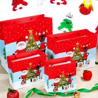 Santa Xmas Tree Candy Cookie ปัจจุบันถุงกระดาษ Reusable Christmas Tote Bag ถุงบรรจุภัณฑ์วันเกิดต่างๆกระเป๋าถือ Navidad