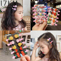 17KM สีลูกกวาดผลไม้กิ๊ฟติดผม Rainbow Hairpins เด็กทารกเด็กน่ารักการ์ตูนสัตว์หมวกบาเร็ตดอกไม้ชุด