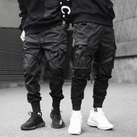 HOT★Prowow สีดำ Hip Hop กางเกง Cargo ผู้ชาย Streetwear แฟชั่นผ้าฝ้าย Joggers ลำลอง Harem กางเกง Harajuku เสื้อผ้า