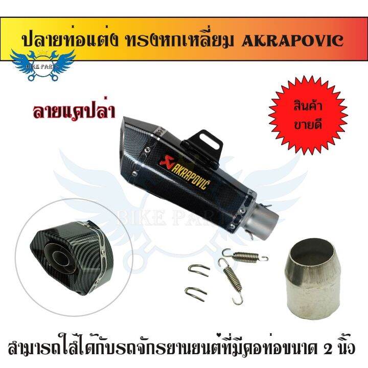 ปลายท่อ-ปลายท่อแต่ง-ท่อแต่ง-ทรงหกเหลี่ยม-akrapovic-คอ2นิ้ว-มีจุกลดเสียง-0163