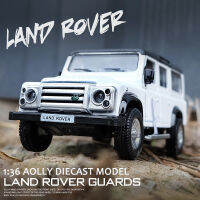 RMZ CITY 1/36 Land Rover ซีรีส์ Range Rover Evoque Defender รถบัสของเล่นรถบรรทุกจำลองประตูรถหล่อขึ้นรูปโลหะผสมเปิดใช้งานหล่อโมเดลรถดึงกลับโลหะขนาดเล็กของขวัญคอลเลกชันตกแต่ง