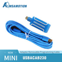 AMSAMOTION 2020มินิโปรแกรมเคเบิ้ล USBACAB230อะแดปเตอร์ที่ถอดออกได้ USB เพื่อ RS232อะแดปเตอร์สำหรับ USB-DVP ES EX EH EC SE SV SS PLC