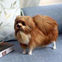 A Realistic Pomeranian Simulation Toy Dog Puppy Lifelike Companion Toy Handcrafted Drop Dog Pet Toys Simulation Stuffed Shipp G7D7