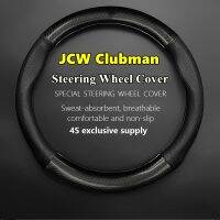 dfthrghd Non-slip Case For MINI JCW Clubman Steering Wheel Cover Genuine Leather Carbon 1.6T 2.0T JOHN COOPER WORKS ALL In2013 2017 2018