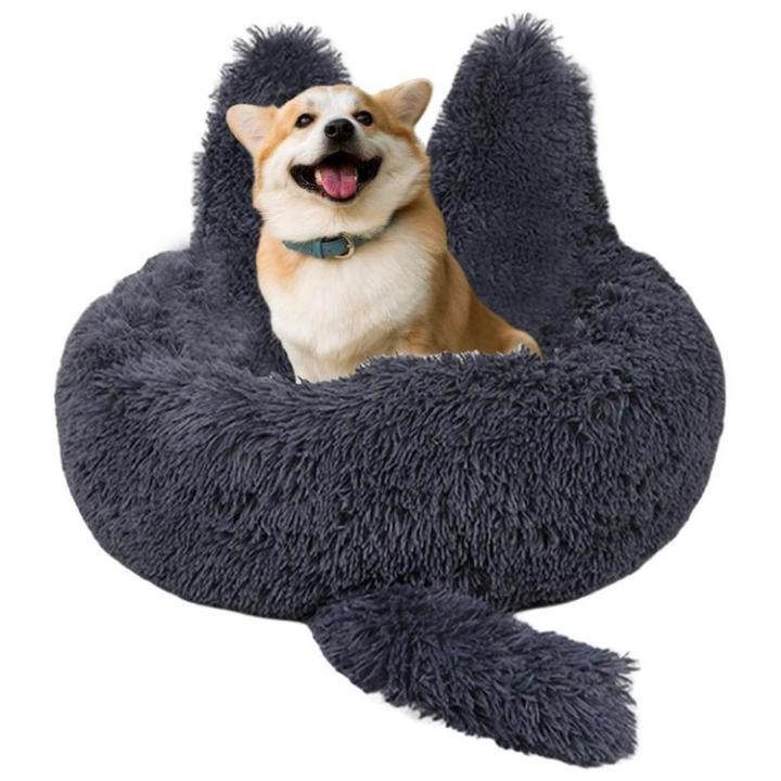 pet-round-bed-puppy-beds-for-small-medium-dogs-round-donut-cuddler-nest-round-donut-washable-dog-bed-anti-slip-faux-fur-fluffy-donut-cuddler-anxiety-cat-bed-efficiently