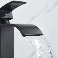 ChromeNickelORBBlack Basin Sink Faucet Waterfall Outlet Vanity Hot Cold Mixer Crane Tap Deck Mount One Handle Wash Faucets