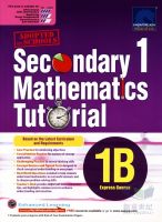 Grade 1 math volume 1b SAP Secondary 1 math tutorial 1b Singapore junior high school original teaching assistant math tutorial series grade 7 Math Workbook for Grade 1 12