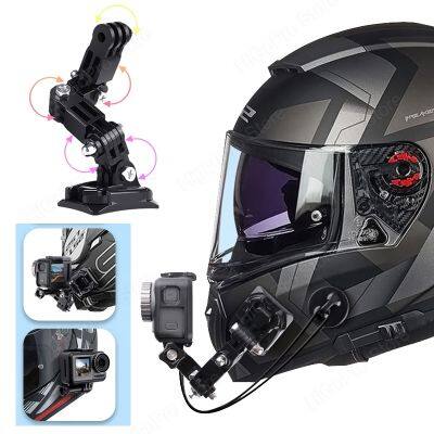 【hot】✈卍❒  Helmet Mount Gopro Hero11 10 9 8 7 6 5 4 3 Motorcycle Yi osmo Face Holder Accessories