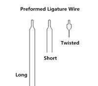 (ในสต็อก) 100ชิ้นแพ็คทันตกรรมทันตกรรมจัดฟัน Kobayashi ลวด Arcwire โลหะ Ligature ผูกทันตกรรมจัดฟันยึดสาย2515เซนติเมตร0.008-0.014 "**