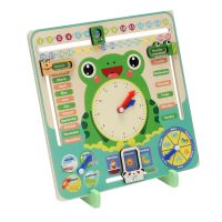 Wooden Toys Baby Weather Season Calendar Clock Time Cognition Preschool Educational Teaching Aids Toys for Children