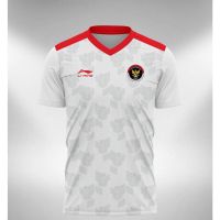 Kaos Atasan Jersey Sepakbola Sea Games 2022 Timnas Indonesia Lining away Putih Merah Jersey lining sea games Terbaru(free custom name number)