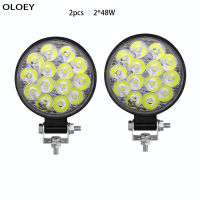 48W LED Work Light LED Car Front Fog Light 12V 24V For Truck SUV 4X4 4WD Engineering Headlights Off-road LED Round Headlamp