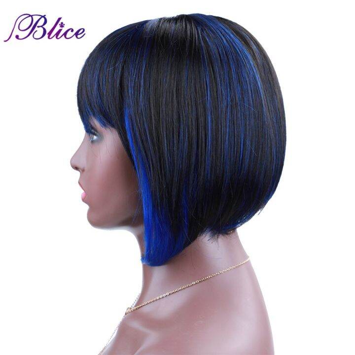 blice-synthetic-wig-omber-blue-short-straight-wigs-100-kanekalon-heat-resistant-cosplay-wig-with-bangs-for-women