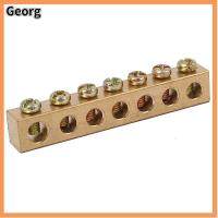 GEORG แถบทองแดง แถบขั้วสาย 7-Hole กล่องกระจาย busbar สกรูเทอร์มินัล แถบกลางแถบ การกระจายไฟฟ้า