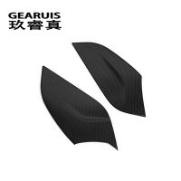 Car Styling Carbon Fiber Center Console Both Side Water Cup Panel Covers Stickers Trim For Audi A3 8V Auto Interior Accessories