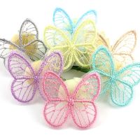 48Pcs 3.5*4.5cm Embroidered Mesh Butterfly For DIY Headwear Hairpin Decor Clothes Hat Shoes Patches Accessories Fashion Accessories