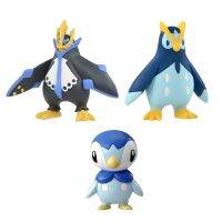 TOMY Piplup Prinplup Empoleon Pokemon Figures Grupo Evolucion Kawaii Exquisito Aspecto High Quality Anime Collection Gifts