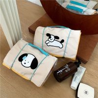 ┋◙ Original Design Puppy Cosmetic Bag Detachable Mesh Storage Bag Large Capacity Portable Travel Four-In-One Toiletry Bag