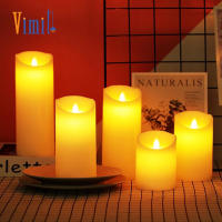 Vimite LED Candle Light Flameless Electronic Flickering Candle Lamp Decorative Night Light for Home Indoor Table Windows Valentines Day