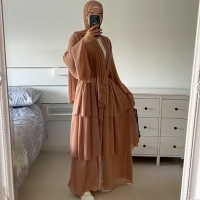 มุสลิม Hijab ชุด abaya ดูไบตุรกีชุด abayas สำหรับผู้หญิงเสื้อผ้าอิสลาม kimoni ผู้หญิงมุสลิม caftan ชุดเจียมเนื้อเจียมตัวชุด