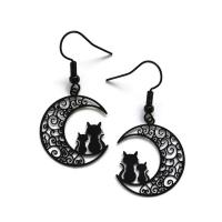 【YF】♤►  Earrings Drop Crescent Filigree Witchy Gothic Punk Jewelry Minimalism Fashion Classical