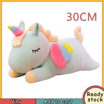 Vinv 30/40cm Soft Unicorn Plush Toy Baby Sleeping Pillow Doll Animal Stuffed Plush Toy Birthday Gifts for Girls Children