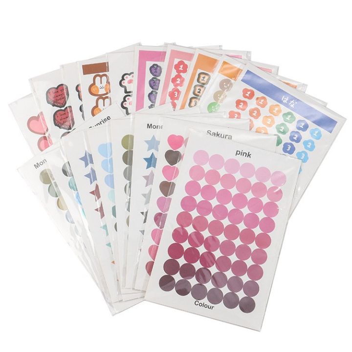 no-5-สติ๊กเกอร์วงกลม-round-sticker-โทนม่วง-สติ๊กเกอร์สี-พร้อมส่ง