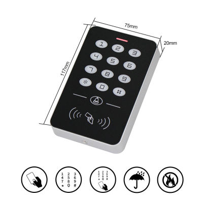 OBO Door Access Control System RFID Keypad EM Card Reader + Power Supply + Electronic Magnetic Lock Bolt Strike Locks for Home