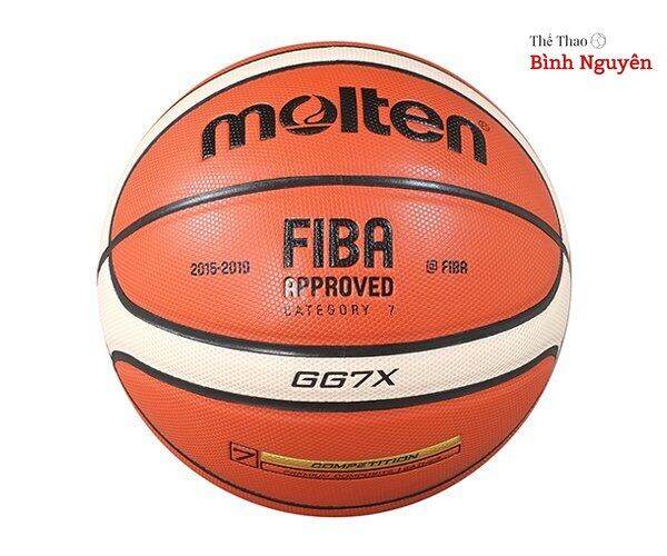 Bóng rổ Molten FIBA GG7X size 7 da PU chơi indoor, outdoor TẶNG kim bơm +  túi lưới, banh đẹp bền bám tay tốt da mềm nhồi 