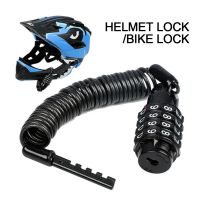 Bike Helmet Lock Telescopic Cable Anti-theft 4 Digit Password Combination Bicycle Cable Lock For Cycling Motorcycle Helmet Lock Locks