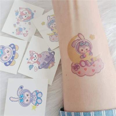 10 pieces of Star Delu Ling Na Belle tattoo stickers waterproof and durable cute cartoon childrens mini fresh stickers