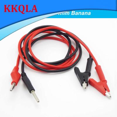 QKKQLA Double End Test Cable with 4mm Banana Plug Wire Alligator Clip Lead Line For Multimeter DIY Electrical 15A 18AWG