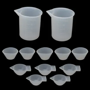Silicone Measuring Cups for Epoxy Resin, Reusable Mixing Cups Jugs Resin  Casting Container with Mixing Sticks for Resin