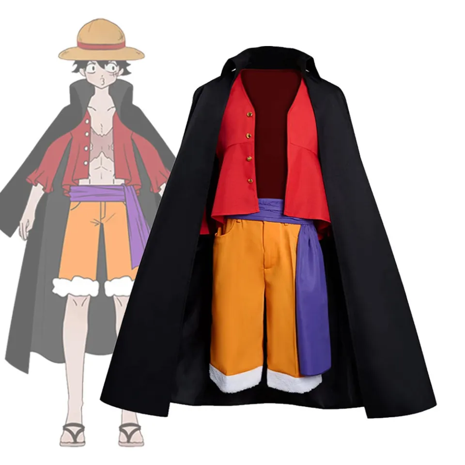 One Piece Monkey D Luffy Costume Anime Cosplay Pirate King Hat Pants Vest  Belt | Catch.com.au