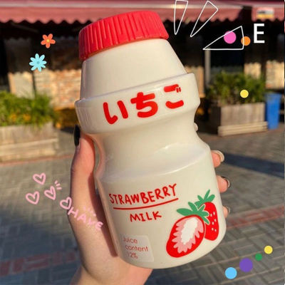 ruyifang ขวดน้ำพลาสติก480ml ขวดดื่มรูปร่างน่ารัก Kawaii Milk Shaker bottle