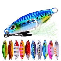 Metal Jig Spoon Lure 10g 20g Artificial Hard Bait Feather Fish Hook Shore Slow Cast Jigging Bass Ocean LAKE River Fishing Tackle