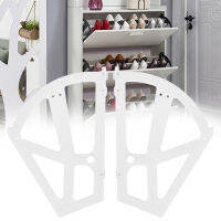 ที่วางแร็คบานพับตู้รองเท้าชั้นวางของ ABS Shoe Organizer ห้องนั่งเล่นดีไซน์กลวงสำหรับห้องนอน