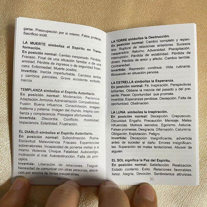 ไพ่ทาโรต์แบบสเปนและอังกฤษคุณภาพสำหรับผู้เริ่มต้นด้วยคู่มือเกมกระดานรูนทำนายเพื่อน-gratis-ongkir