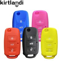 ☂ Silicone Key Case Cover Holder for VW Volkswagen Passat B5 Polo T4 Golf 4 for Seat Leon 1 Altea Ateca Skoda Octavia A5 Superb