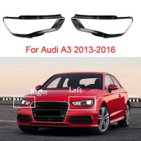 ไฟหน้ารถปกสำหรับ Audi A3 2013 2014 2015 2016ซ้าย/ขวาตัวครอบไฟหน้าผ้าคลุมสำหรับเปลี่ยนเรียงความเลนส์กระจกรถ