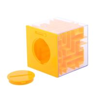 ✶✒ Novelty 3D Money Maze Bank Cube Puzzle Saving Coin Collection Case Box Brain Game Kids Toy Gift