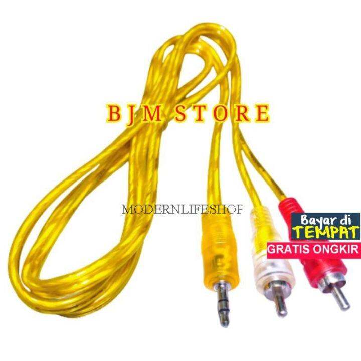 Kabel RCA 21 Transparan 1.5M Bisa Cod dan Gratis Ongkir 3 in 1 Tv
