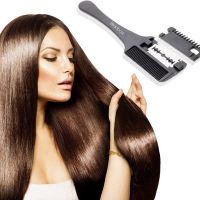 【YF】㍿❏  Brainbow 1pc Hair Cutting Comb Handle  Brushes with Blades Thinning Trimmin Styling Tools