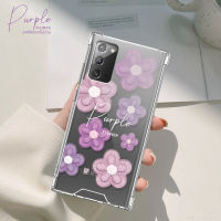 เคสใสดอกไม้ รุ่น Samsung S/ Note (ซัมซุง) (เคสมือถือ ) ดอกม่วง