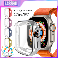 BassPal ใหม่360 ° ป้องกันหน้าจอสำหรับ Apple Watch 8 7กรณี45มิลลิเมตร41มิลลิเมตรเต็ม TPU กันชนใสอุปกรณ์เสริมฝาครอบสำหรับฉันดูซีรีส์6 5 SE 4 3 2 1อัลตร้า49มิลลิเมตร44มิลลิเมตร40มิลลิเมตร42มม. 38มม.