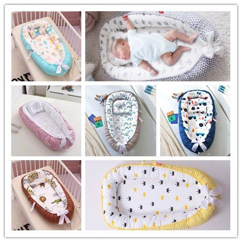 nest-with-pillow-portable-crib-cotton-cradle-for-newborn-baby-bed